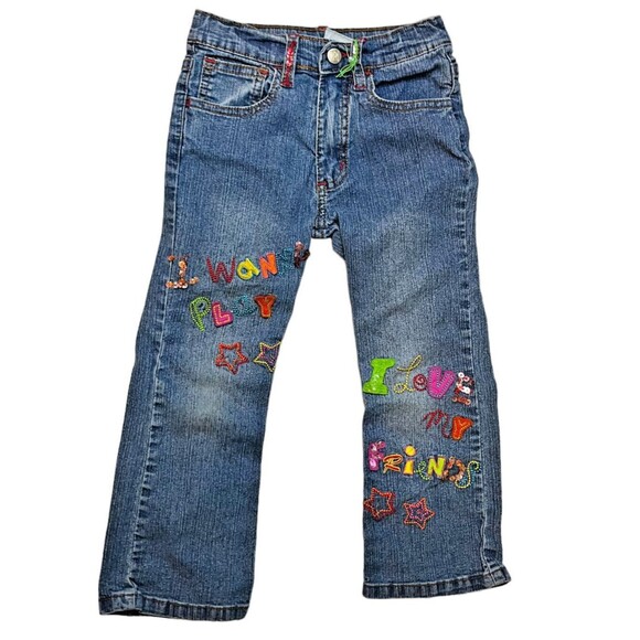 U Jeans Other - U Jeans Jeans Girls 4 Stretch Embroidered (W20 L16)